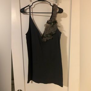 Elizabeth and James Pheasant Feather Tank Tunic Navy Blue